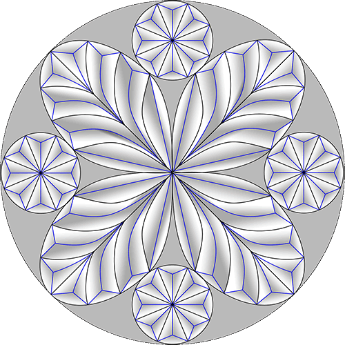 Rosette Chip Carving Pattern 63 #Middle Beginner Carver