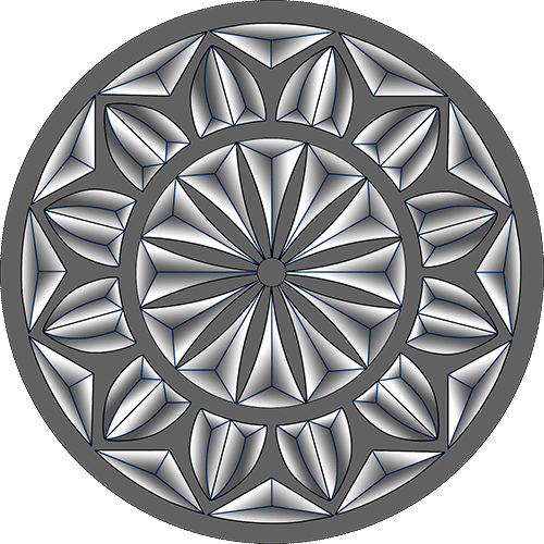 Rosette Chip Carving Pattern 2 #Middle Beginner Carver