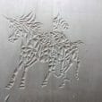 Unicorn horse chip carving