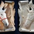 carving wood horse project