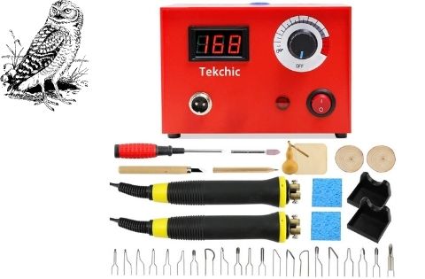 Professional Wood Burning Tools with Soldering Iron 63PCS Wood Burning kit Pyrography Set with LCD Display Adjustable Temperature 180~500℃ and DIY Various Wooden Kits Carving/Embossing 