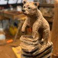 Bear wood carving figure