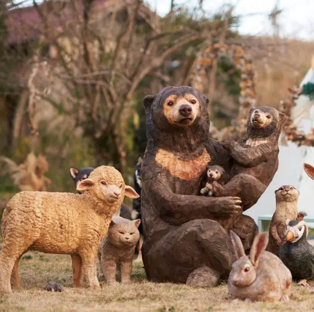 Niedźwiedzie z innymi zwierzętami
Author - <a href="https://vk.com/artwoodbg" rel="nofollow">Art WoodCarving</a>
