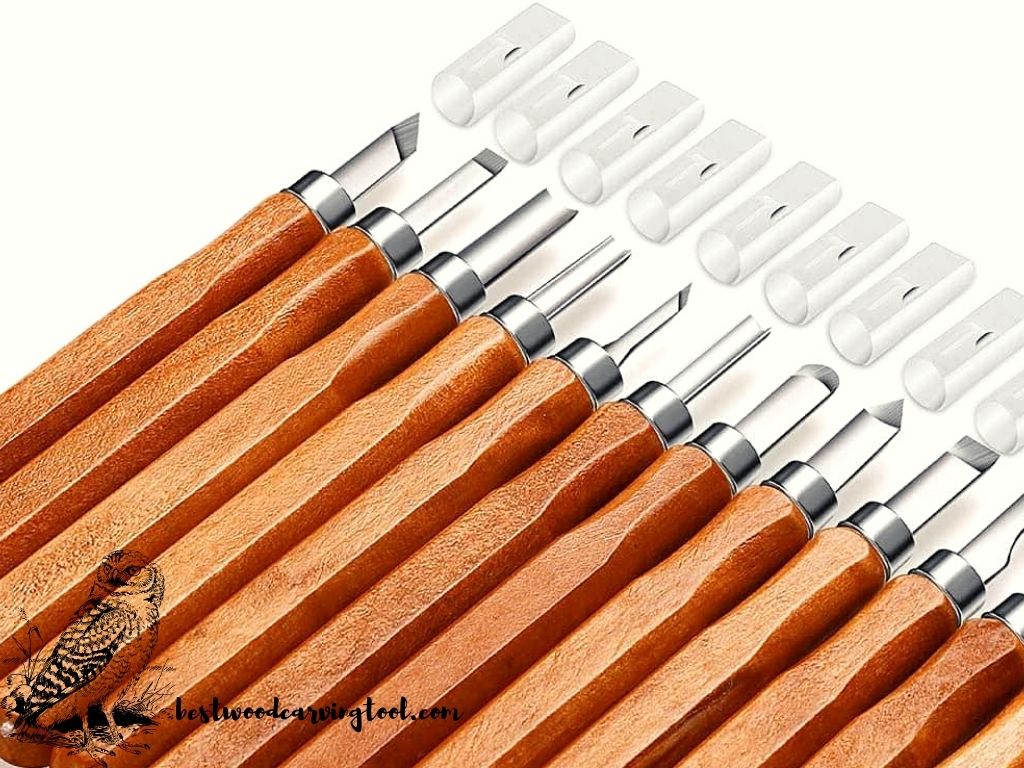 8PCS 6.4 inch Chisels Plastic Handle Wood Carving Basic Woodcut Working Tools 