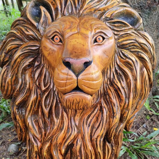 Wooden Lion Sculpture
Author - <a href="https://www.instagram.com/mangal_sana_/" rel="nofollow">Hawaibam Mngl Snzz</a>